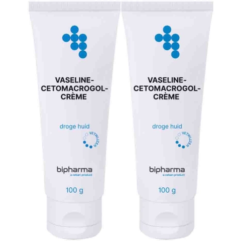 2x Bipharma Vaseline Cetomacrogolcrème 100 gr