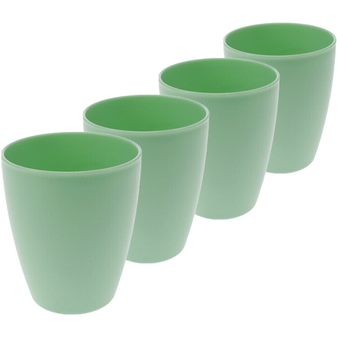 Drinkbekers van onbreekbaar kunststof - 10x - 340 ml - groen - kinderen -