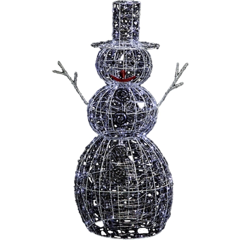 Kerstverlichting figuur - sneeuwpop - 3D -? H126 cm - 200 led lampjes - 8 lichtfuncties -