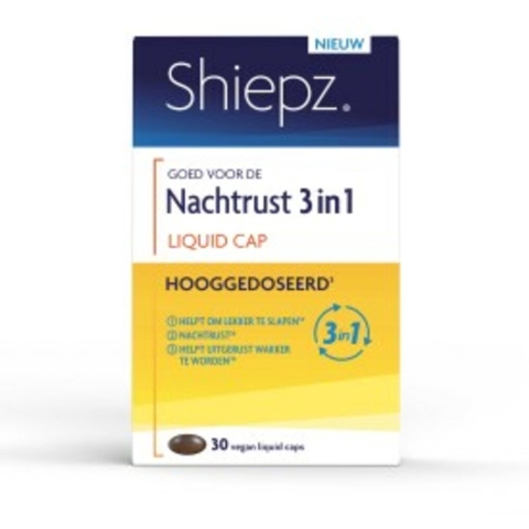 Gratis Verzending: 2x Shiepz Nachtrust 3 in 1 Hooggedoseerd 30 capsules