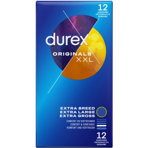 2x Durex Condooms Originals XXL 12 stuks