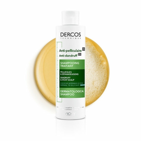 3x Vichy Dercos Anti-roos Shampoo Normaal Tot Vet Haar 200 ml