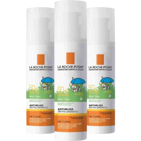 3x La Roche Posay Anthelios Baby Melk SPF 50+ 50 ml