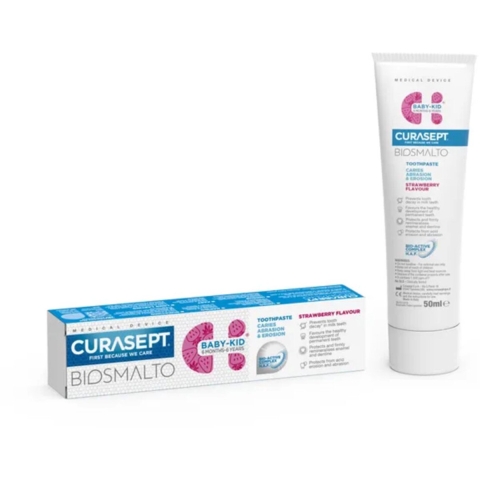 2x Curasept Tandpasta Biosmalto Baby 6+mnd 75 ml