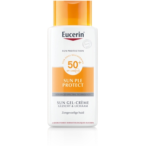2x Eucerin Sun PLE Protect Sun Gel-Crème Gezicht en Lichaam SPF 50 150 ml