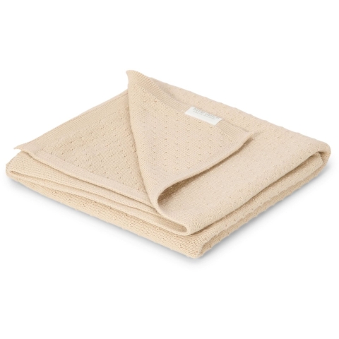Deken Wieg Little Dutch Pure Beige Gebreid