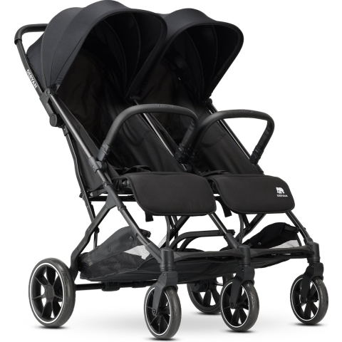 Deryan Rolo X2 XL - Dubbele Buggy - Compact vouwbaar - Zwart