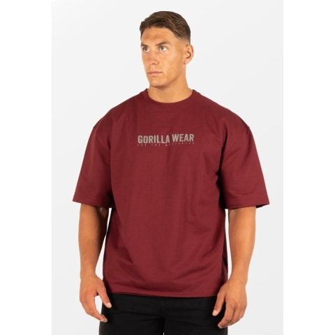 Gorilla Wear Callaway Oversized T-shirt - Bordeauxrood - S