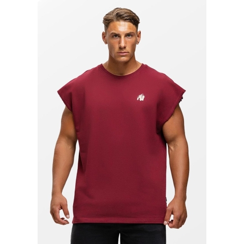 Gorilla Wear Bouse Cut Off Tanktop - Bordeauxrood - L