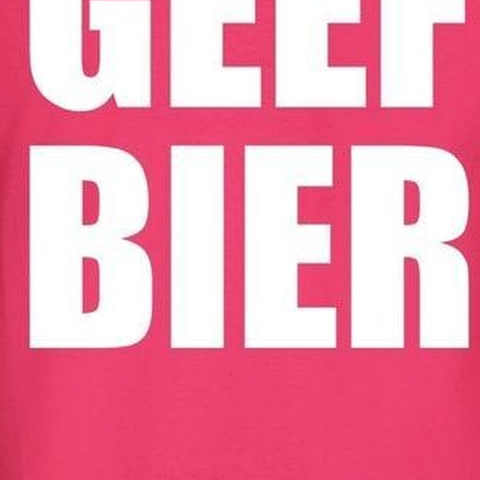 Geef Bier t-shirt roze heren XL -