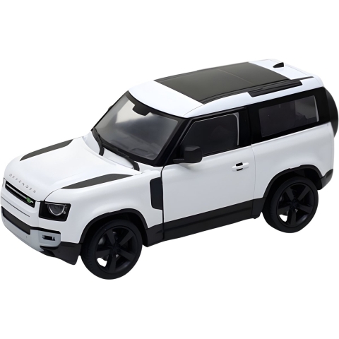 Welly Modelauto / speelgoedauto - Land Rover Defender 2020 - wit - 8 x 8 x 18 cm - schaalmodel -