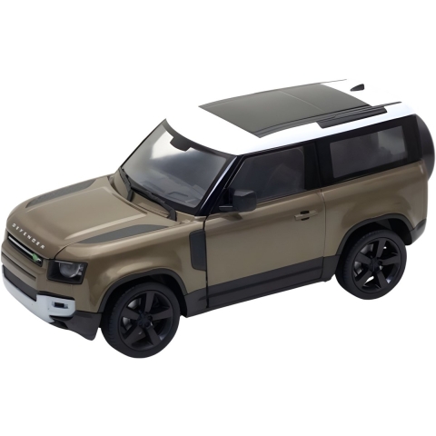 Welly Modelauto / speelgoedauto - Land Rover Defender 2020 - bruin - 8 x 8 x 18 cm - schaalmodel -