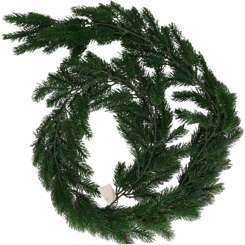 4x Donkergroene kerst guirlande 180 cm -