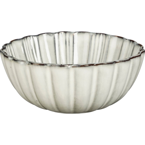 Mica Decorations Corfu - Schaal - H9 xØ17 cm - Keramiek - Grijs