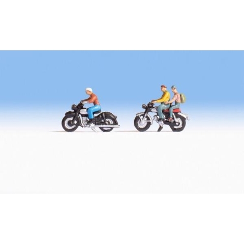 NOCH 15904 H0 Motorrijders figuren Geverfd, Staand