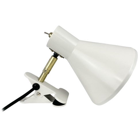 Dyberg Larsen - Sleep Klemlamp Shiny White/Antique Brass DybergLarsen