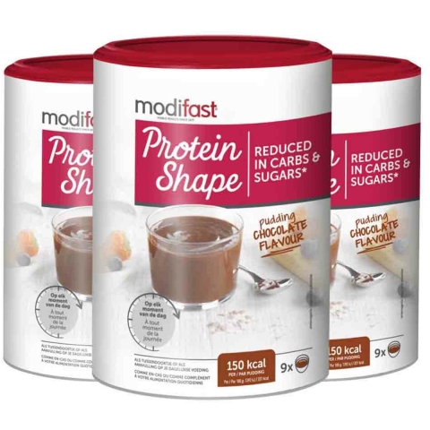 3x Modifast Protein Shape Pudding Chocolade 405 gr