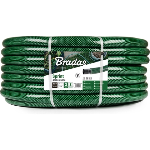 Bradas SPRINT - Tuinslang 50 m 3/4"(19 mm) - Drielaags Knikvrij Groen
