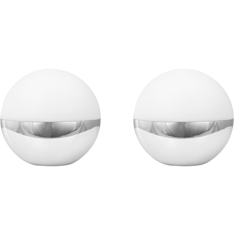 Dyberg Larsen - Alba accu-tafellamp chroom set van 2 dimbaar IP44