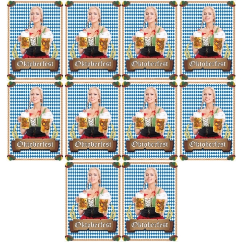 Oktoberfest aankondiging deurposter - 10x - A1 formaat - 59 x 84 cm - papier - Bierfeest -