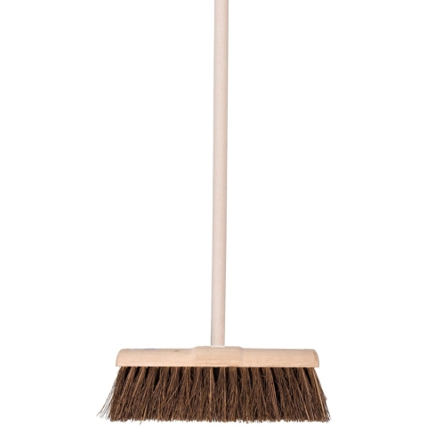 Talen Tools Straatbezem natuurvezels - hout - 45 cm - buitenbezem - voor tegels - Steel 120 cm -