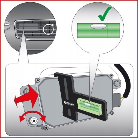KS Tools 140.2152 Instelgereedschap voor radarsensoren voor Volvo