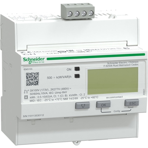 Schneider Electric A9MEM3155 Digitale kWh-meter Digitaal 63 A Conform MID: Ja 1 stuk(s)