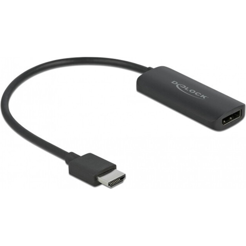 Delock 63206 HDMI / USB-micro-B / DisplayPort Adapter [1x HDMI-stekker - 1x DisplayPort bus, Micro-USB] Zwart 0.24 m