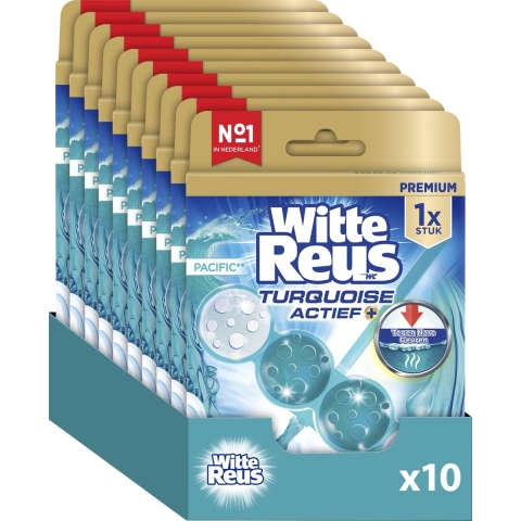 10x Witte Reus Toiletblok Turquoise Actief