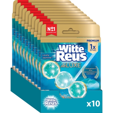 10x Witte Reus Toiletblok De Luxe Lovely Jasmine