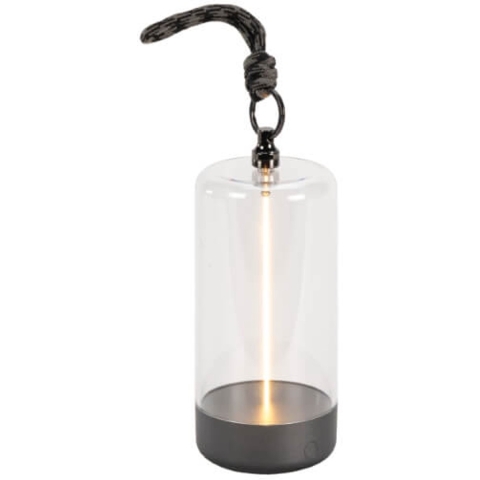 Konstsmide Edison XS - tafellamp - 7 x 7 x 14,5 cm - 0,4W dimbaar LED incl. - IP54 - antraciet