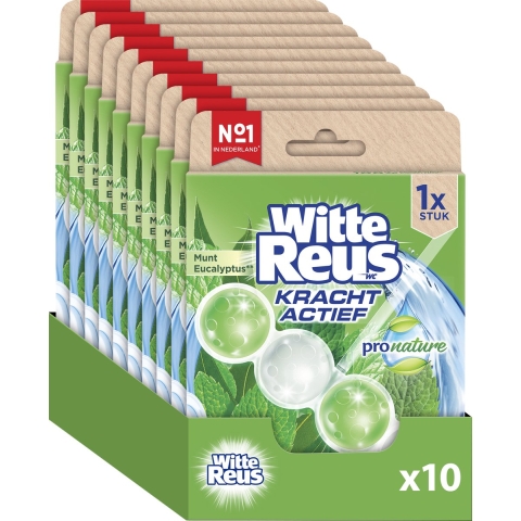 10x Witte Reus Toiletblok Pro Nature Munt Eucalyptus