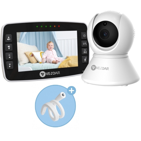 Vendar® WA43AK - Video babyfoon - Nachtzicht&Zoom - Wit