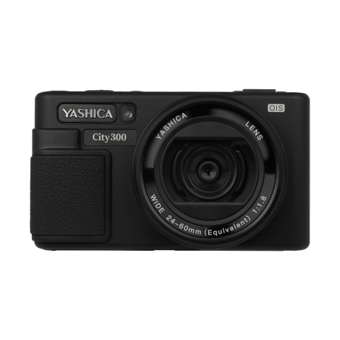 Yashica City 300 Black Incl. Quickflash Mini Camera Flash (50mp) Compactcamera Zwart