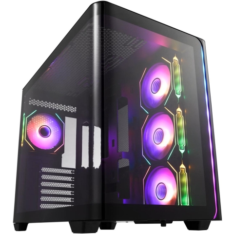 FSP Fortron POC0000254 Midi-tower Gaming-behuizing Zwart Zijvenster