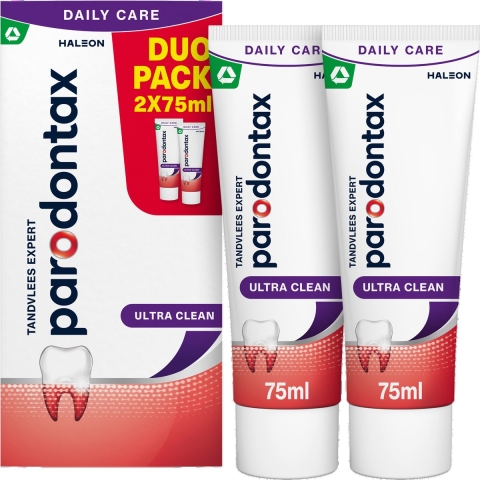 Parodontax Tandpasta Ultra Clean tegen Bloeden Tandvlees 2 x 75 ml