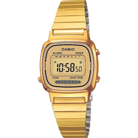 Casio Vintage Mini LA670WEGA-9EF - Polshorloge - Alarm - Goudkleurig