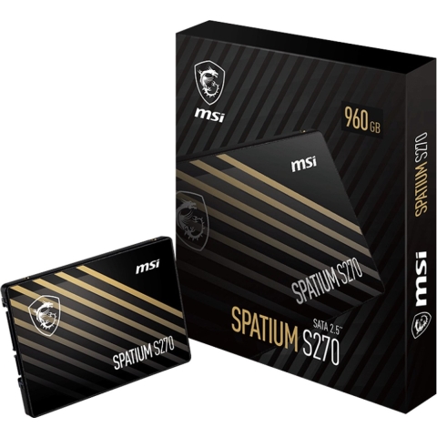 MSI SPATIUM S270 SATA 2.5 960GB internal solid state drive 2.5"SATA III 3D NAND