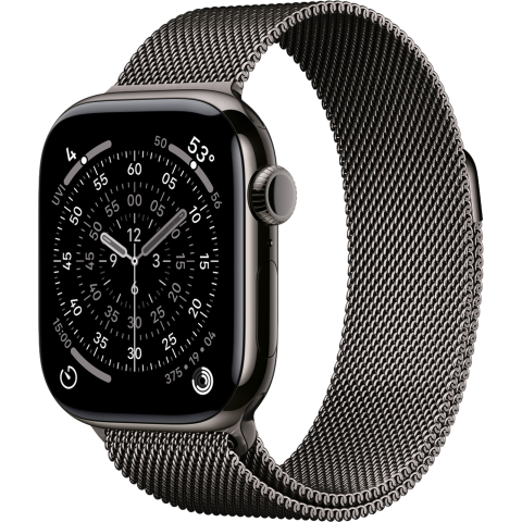 Apple Watch Series 11 gps + Cellular - 42mm titanium Case Milanese Loop Smartwatch Slate