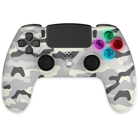 Freaks and Geeks Draadloze Controller - PS4 - Led - Witte Camo (3701625904229)