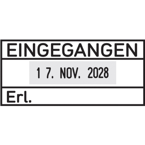 Trodat CLASSIC Datumstempel 54 x 30 mm (bxh) Lichtgrijs, Rood