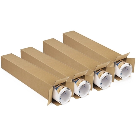 Lange Teckelbox doos 80 x 10 x 10 cm - 4x - Kartonnen verzenddozen - koker -