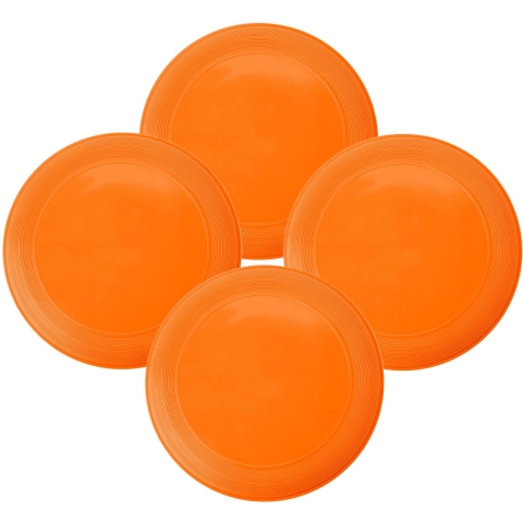 Frisbee - 10x - oranje - D21 cm - strand en buiten speelgoed -