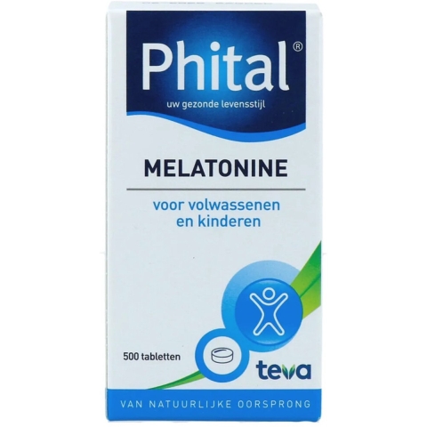 Gratis Verzending: 2x Phital Melatonine 0,1 mg 500 capsules