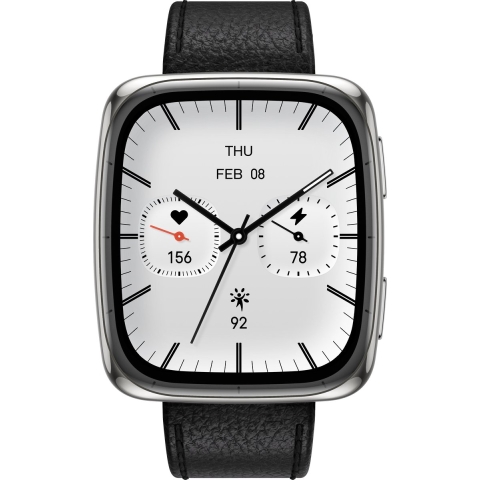 Amazfit Active 2 - Smarttracker - 1,75"AMOLED scherm - RVS zwart