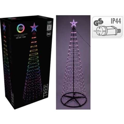 Boom 300 cm 550led regenboog zwart frame Nampook - Nampook