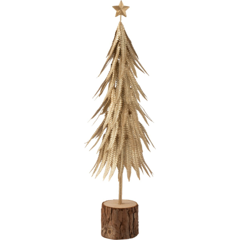 Kerstboom metaal glitter goud s 16x16x57 cm Jolipa - Hortus
