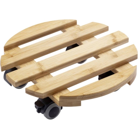 Metafranc WU0825330 Plantentrolley Bamboe Laadvermogen (max.): 60 kg 74 mm Aantal rollers 4