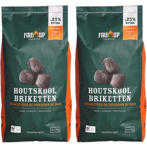 Fire-up houtskool briketten - 3x zak met 5 kilo - BBQ/Barbeque artikelen -