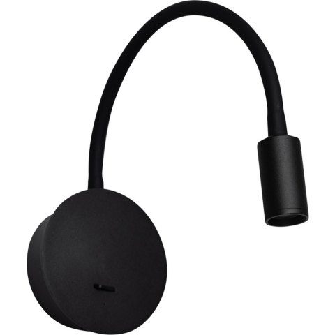 ETH Wiflex - wandlamp - Ø 2,3 x 3 cm - 3W dimbaar LED incl. - zwart